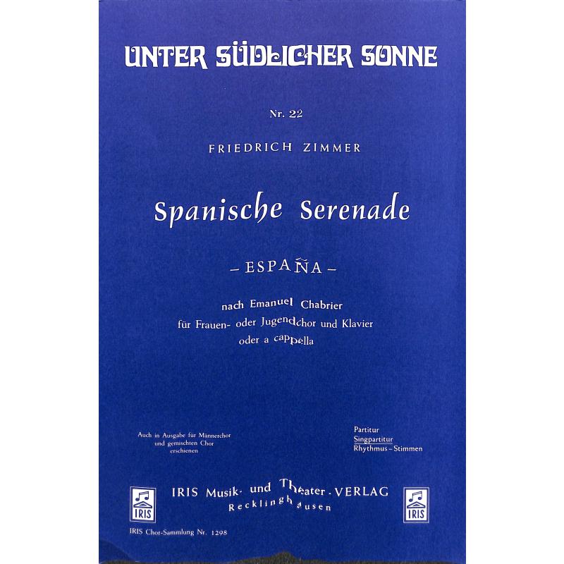 Titelbild für IRIS 1298-33 - SPANISCHE SERENADE (ESPANA NACH E CHABRIER)