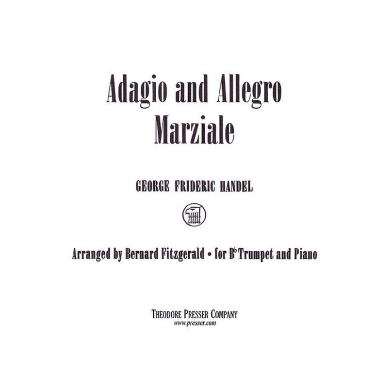Titelbild für PRESSER 114-40125 - ADAGIO + ALLEGRO MARZIALE