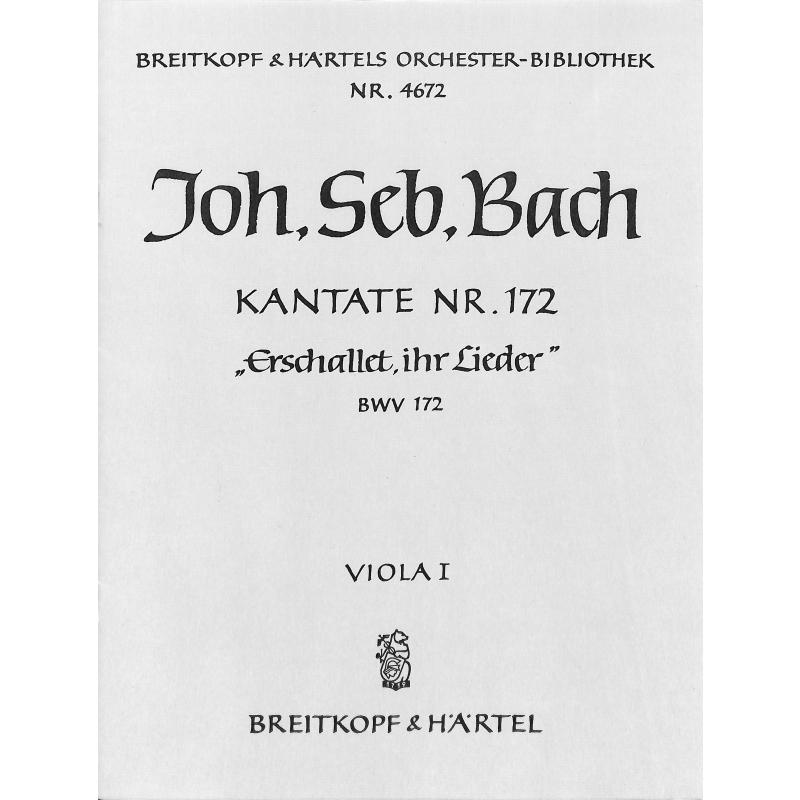 Titelbild für EBOB 4672-VA1 - KANTATE 172 ERSCHALLET IHR LIEDER BWV 172