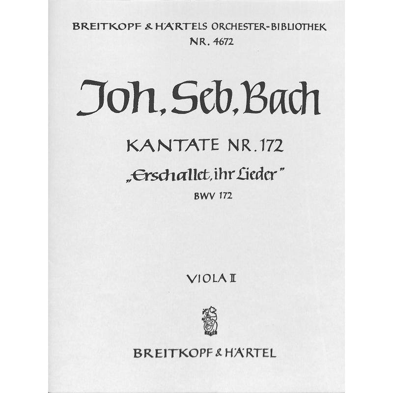 Titelbild für EBOB 4672-VA2 - KANTATE 172 ERSCHALLET IHR LIEDER BWV 172