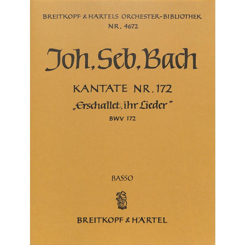 Titelbild für EBOB 4672-VC - KANTATE 172 ERSCHALLET IHR LIEDER BWV 172