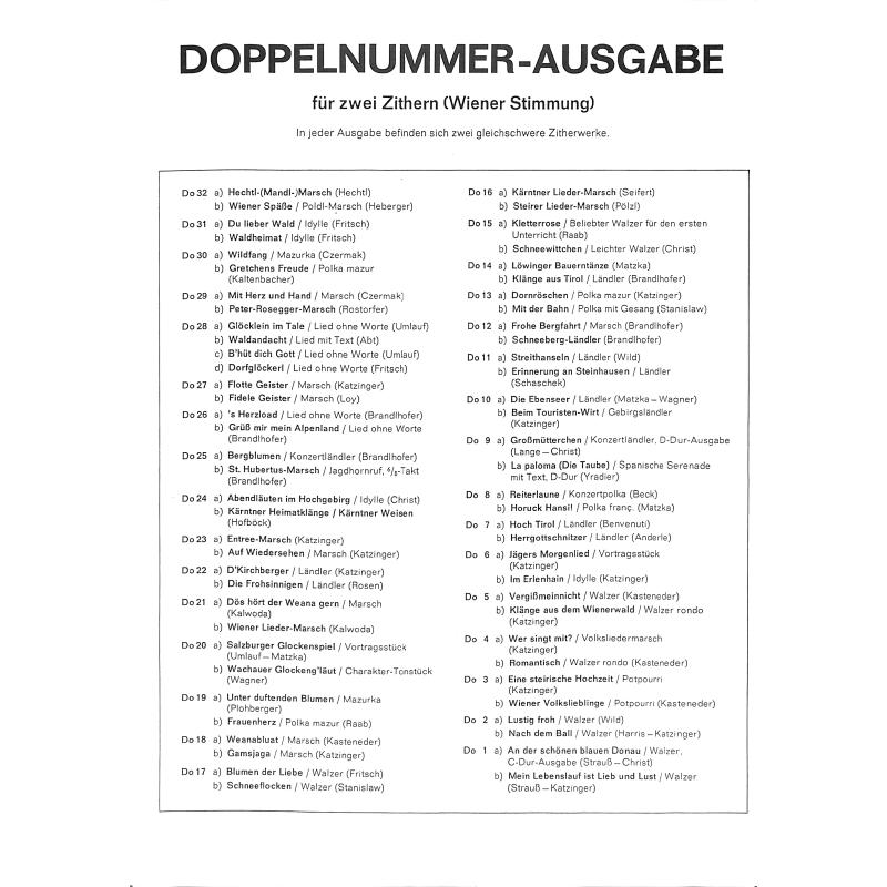 Notenbild für WEINB 1998-10 - FROHE BERGFAHRT OP 108 + SCHNEEBERG LAENDLER OP 140