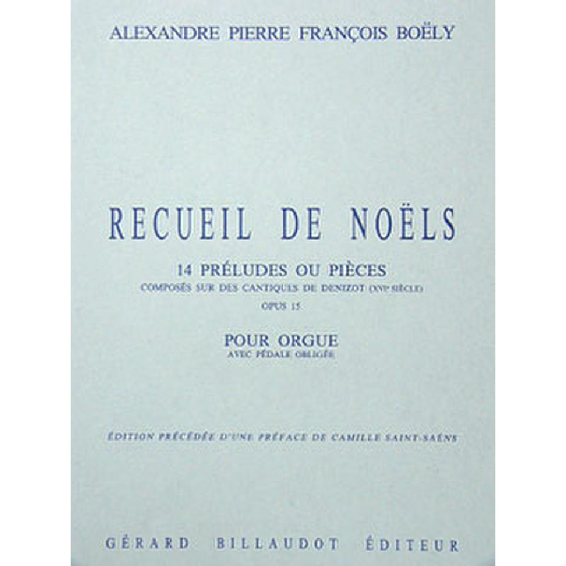 Titelbild für COST 799 - RECUEIL DE NOEL OP 15