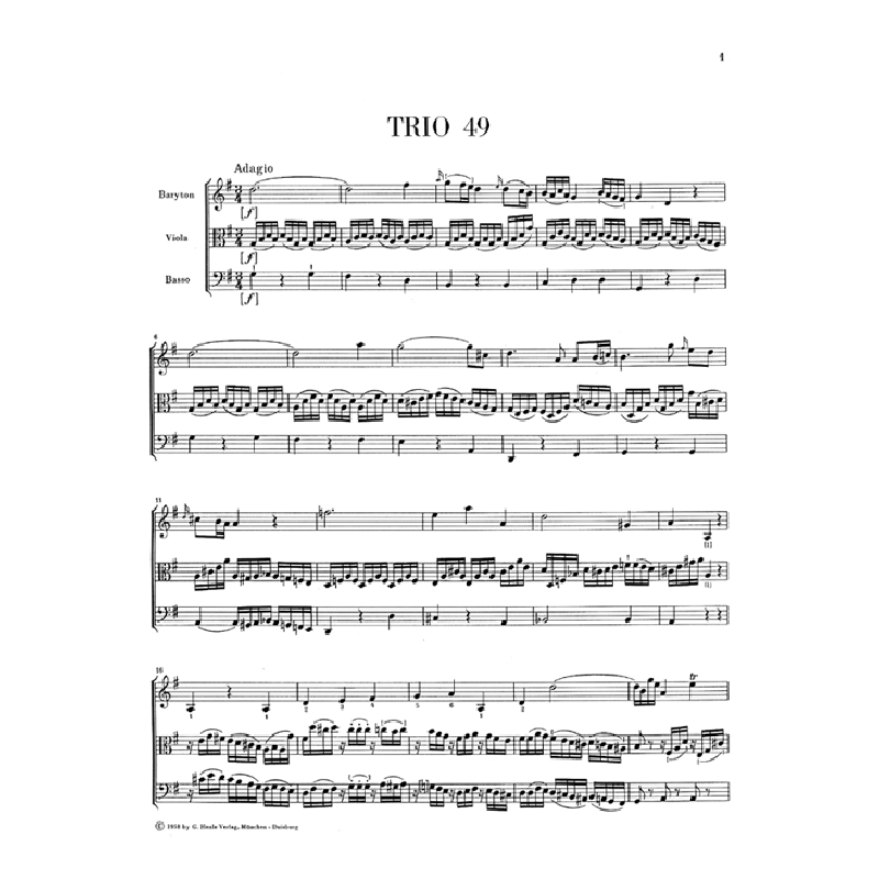 Notenbild für HN 5382 - BARYTONTRIOS 49-72