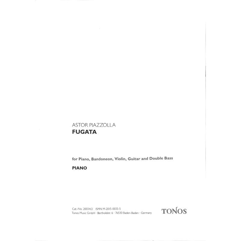 Titelbild für TONOS 20034-2 - FUGATA - SILFO Y ONDINA 2