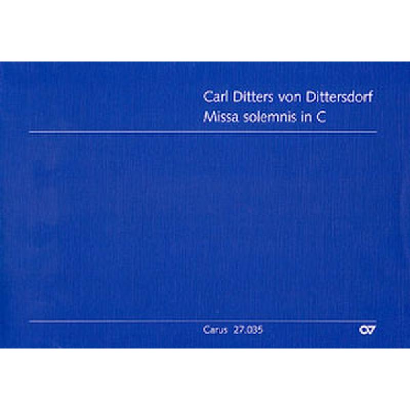 Titelbild für CARUS 27035-00 - MISSA SOLEMNIS C-DUR KRED 326