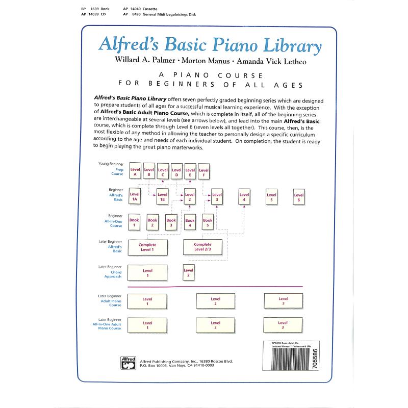 Notenbild für BVP 1639 - ALFRED'S PIANO METHODE VOOR VOLWASSEN BEGINNERS 1