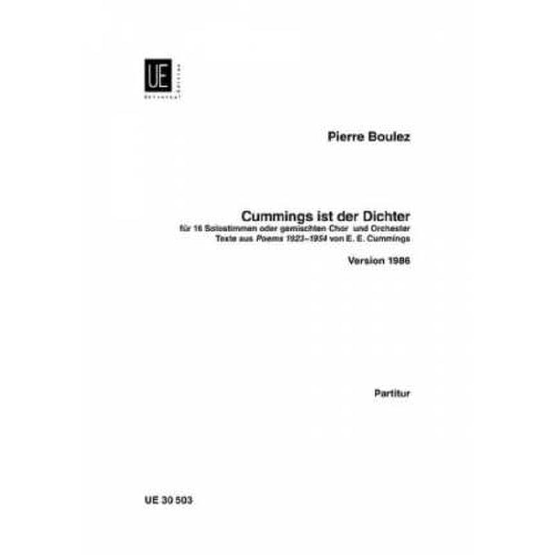 Titelbild für UE 30503 - CUMMINGS IST DER DICHTER