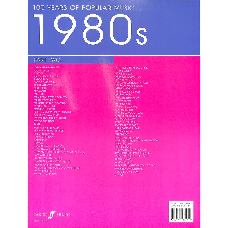 Titelbild für ISBN 0-571-53354-X - 100 YEARS OF POPULAR MUSIC 2 - 80'S