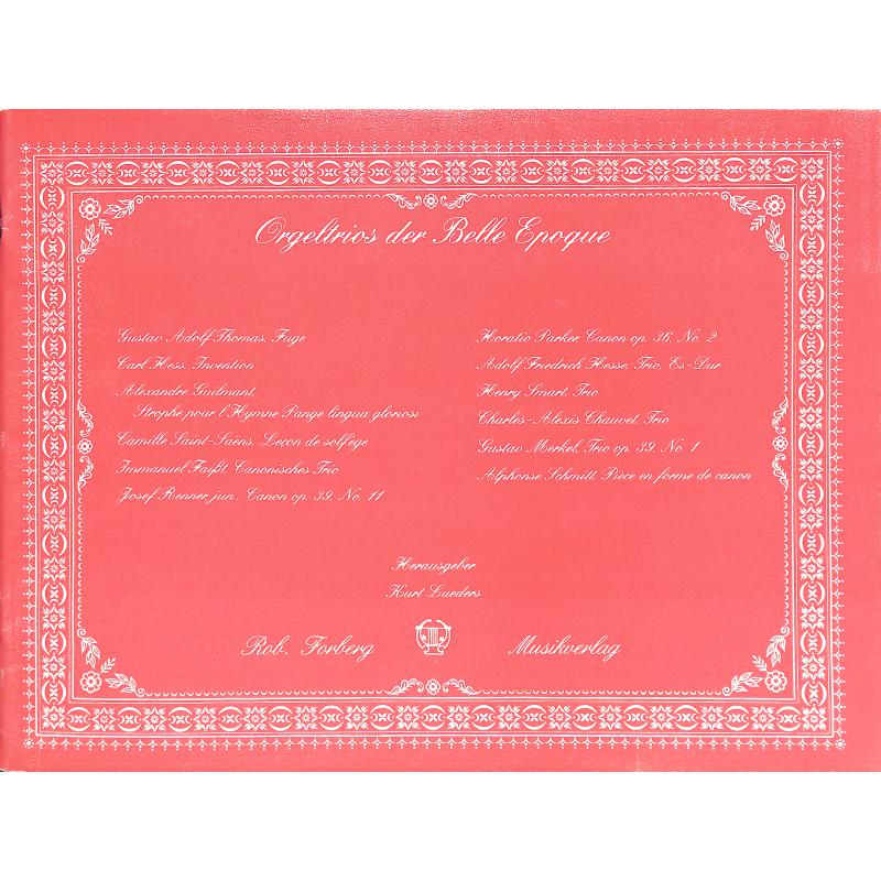 Titelbild für FORBERG 26007 - ORGELTRIOS DER BELLE EPOQUE