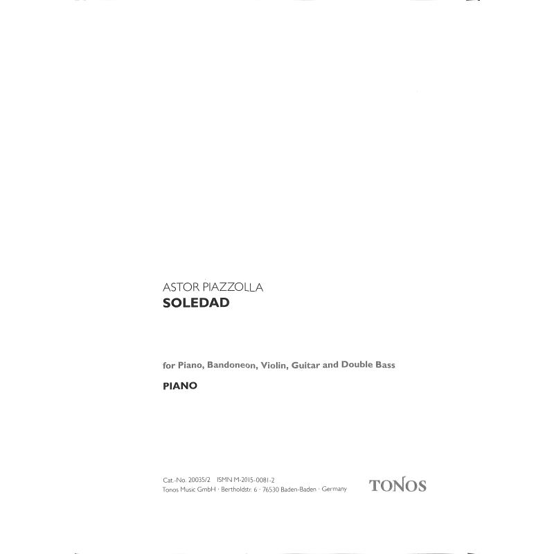 Titelbild für TONOS 20035-2 - SOLEDAD - SILFO Y ONDINA 3