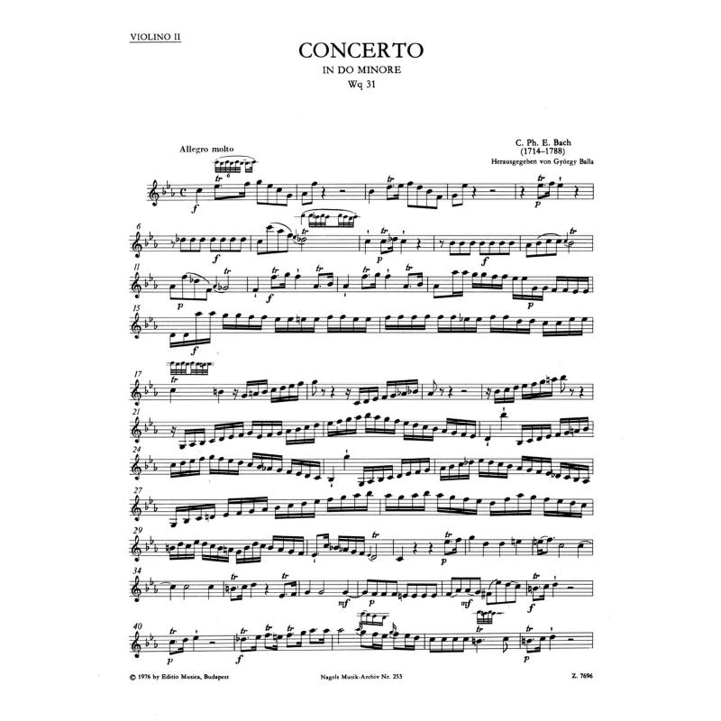 Titelbild für BANMA 253-75 - Concerto c-moll WQ 31