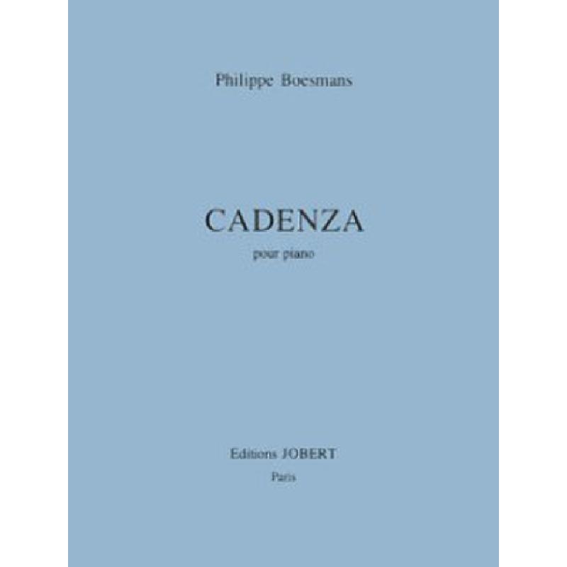 Titelbild für JOBERT 1052-4 - CADENZA POUR PIANO