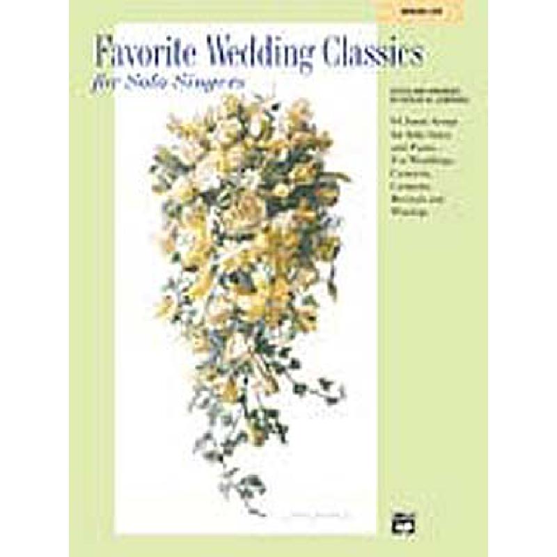 Titelbild für ALF 19903 - FAVORITE WEDDING CLASSICS FOR SOLO SINGERS - MEDIUM LOW