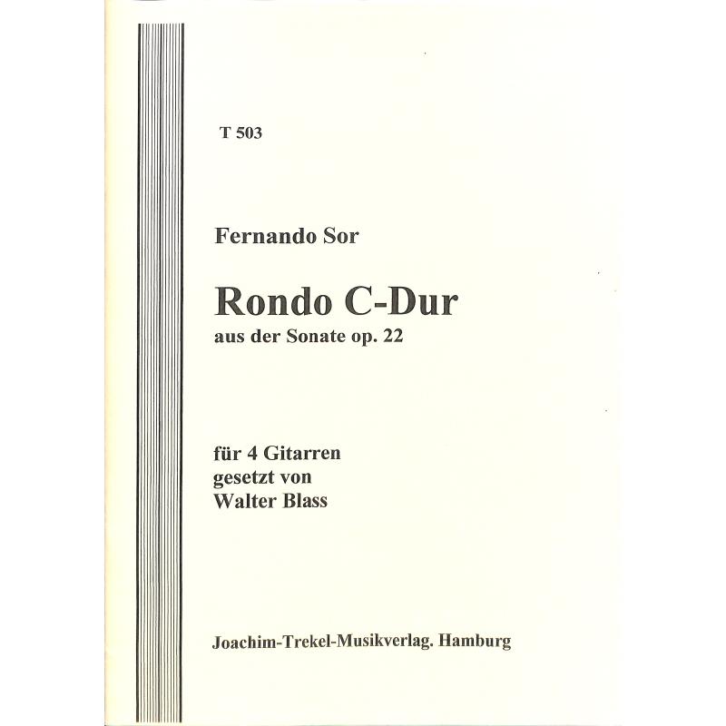 Titelbild für TREKEL -T503 - Rondo C-Dur (Sonate op 22)