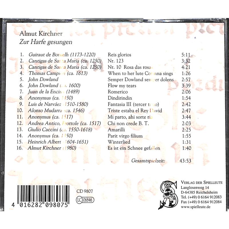Notenbild für SPIEL 9807-CD - ZUR HARFE GESUNGEN