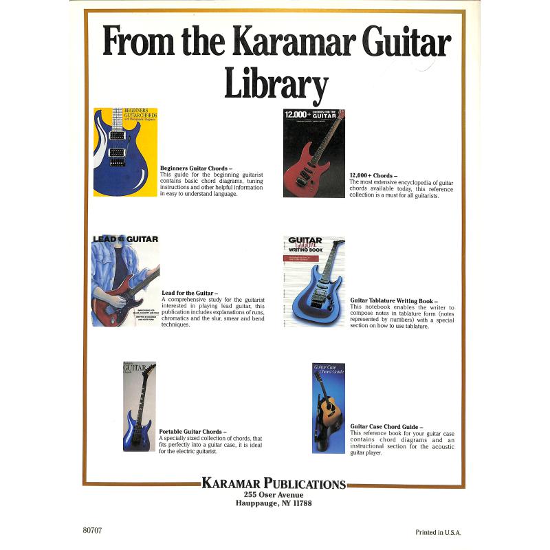 Notenbild für KARAMAR 80707 - GUITAR TABULATURE WRITING BOOK