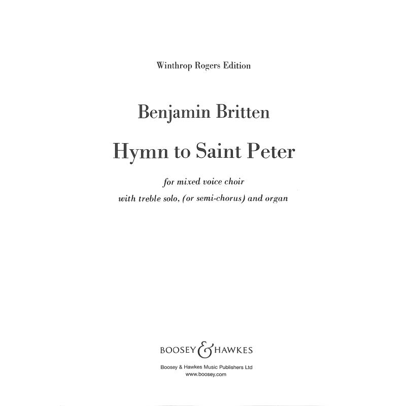 Titelbild für BH 5400069 - HYMN TO ST PETER OP 56