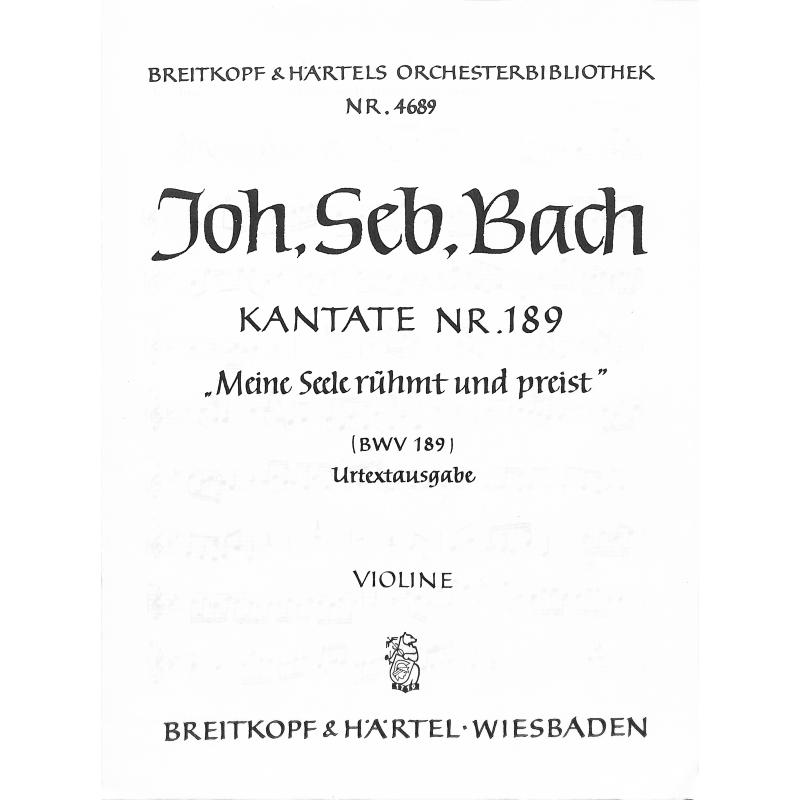 Titelbild für EBOB 4689-VL - MEINE SEELE RUEHMT UND PREIST (BACH ZUGESCHRIEBEN BWV 189)