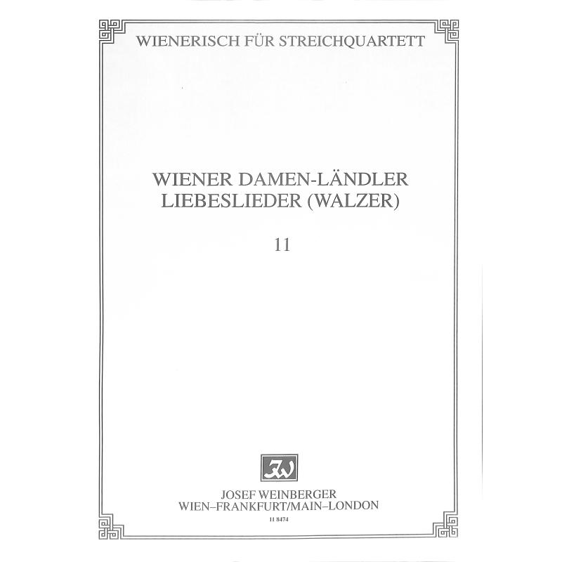 Titelbild für WEINB 1256-10 - WIENER DAMEN LAENDLER OP 67 D 734 (LIEBESLIEDER WALZER)