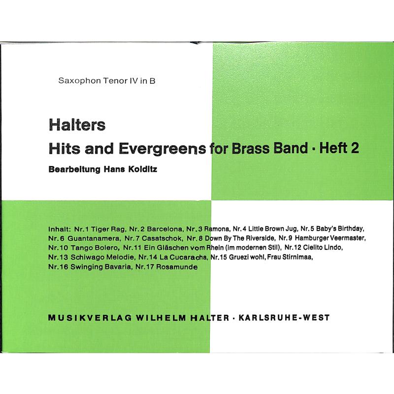 Titelbild für HAL 2155-TSAX4 - HALTERS HITS + EVERGREENS 2