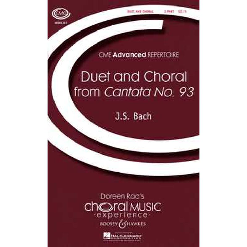 Titelbild für BH 5400740 - DUETT + CHORAL (KANTATE 93)