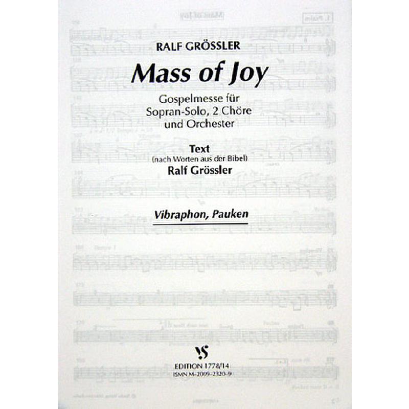 Titelbild für VS 1778-14 - MASS OF JOY - GOSPELMESSE