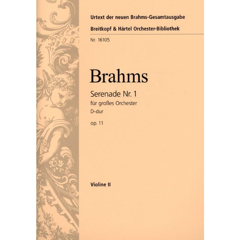 Titelbild für EBOB 16105-VL2 - SERENADE 1 D-DUR OP 11