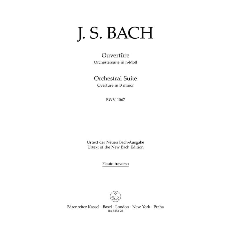 Titelbild für BA 5253-20 - Ouvertüre (Orchestersuite) 2 h-moll BWV 1067