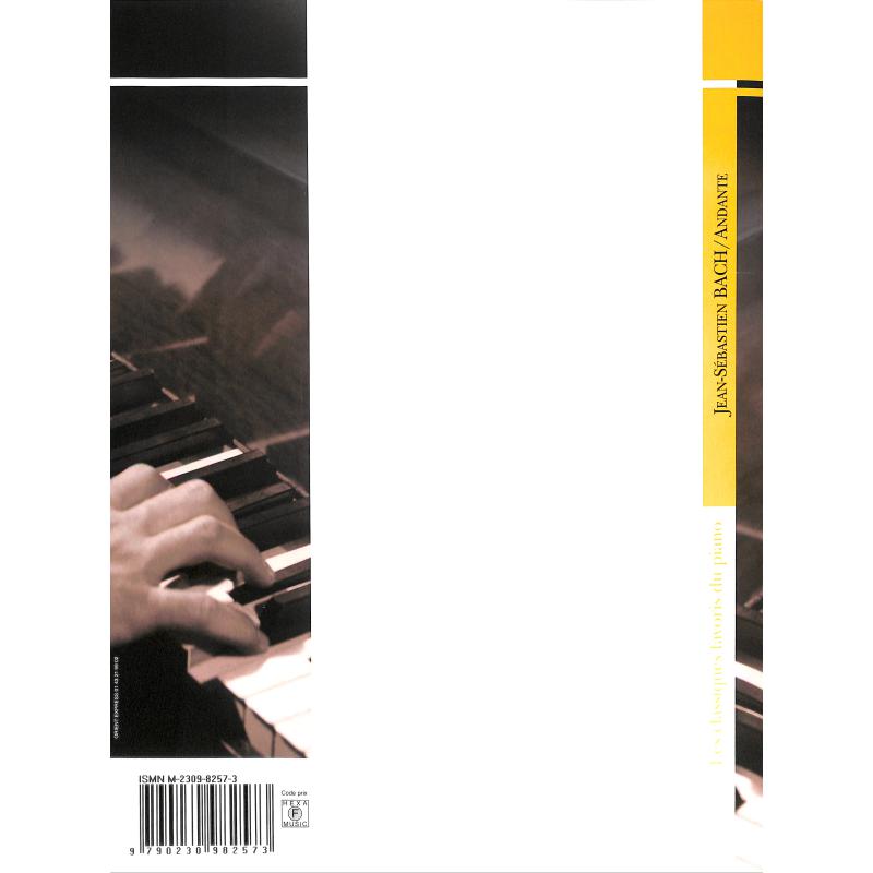 Notenbild für LEMOINE 28257 - ANDANTE AUS KONZERT BWV 979