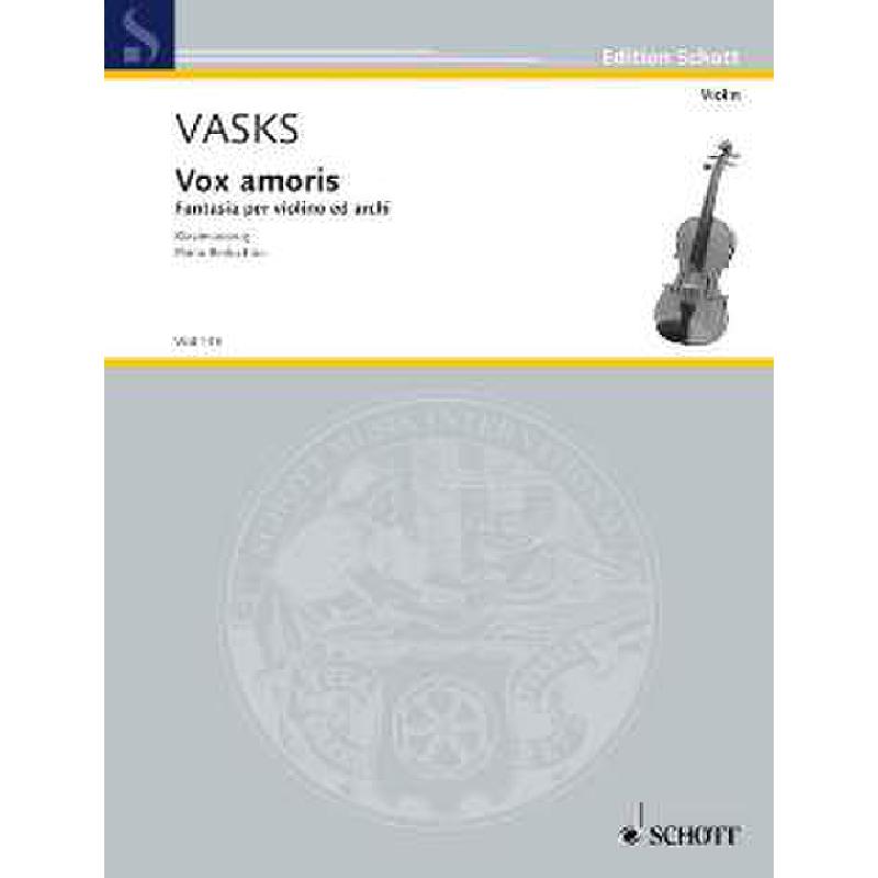 Titelbild für VLB 148 - VOX AMORIS - FANTASIA PER VIOLINO ED ARCHI