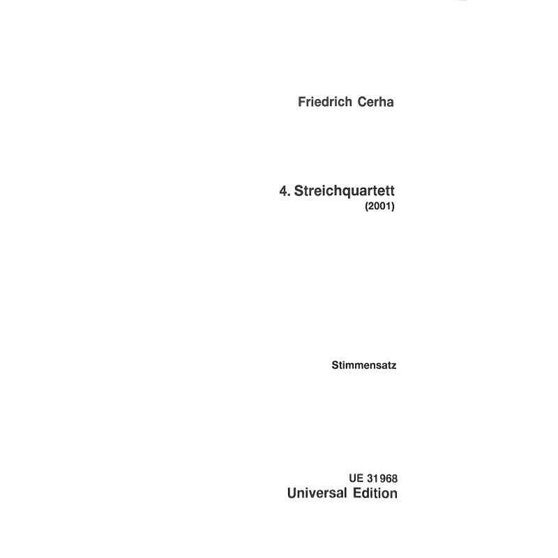 Titelbild für UE 31968 - STREICHQUARTETT 4