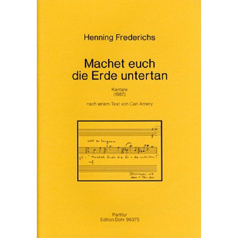 Titelbild für DOHR 96375 - MACHET EUCH DIE ERDE UNTERTAN (1987)