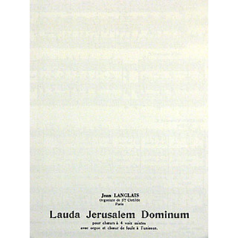 Titelbild für SCHOLA 5497 - LAUDA JERUSALEM DOMINUM