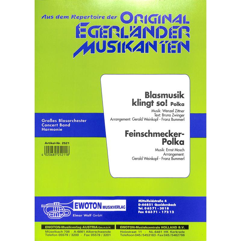 Titelbild für EWOTON 2521 - BLASMUSIK KLINGT SO + FEINSCHMECKER POLKA