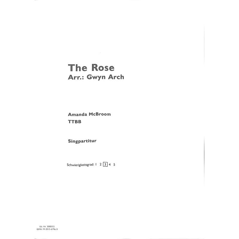 Titelbild für TONOS 30007-2 - THE ROSE