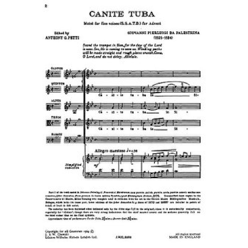 Titelbild für CH 08838 - CANITE TUBA RORATE COELI