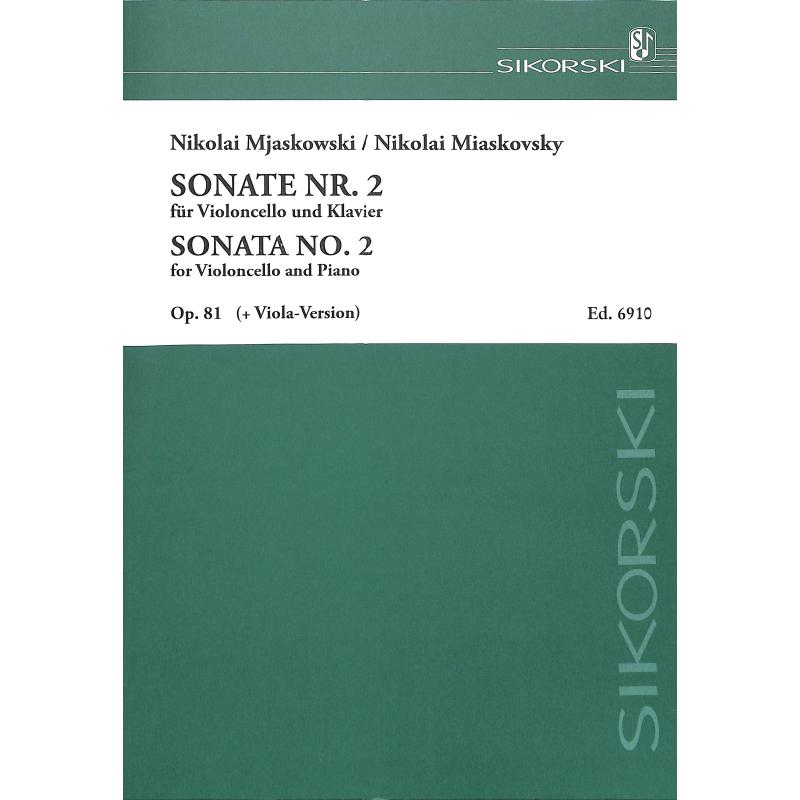 Titelbild für SIK 6910 - SONATE 2 OP 81