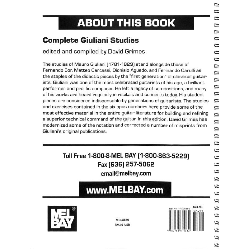 Notenbild für MB 95650 - COMPLETE GIULIANI STUDIES