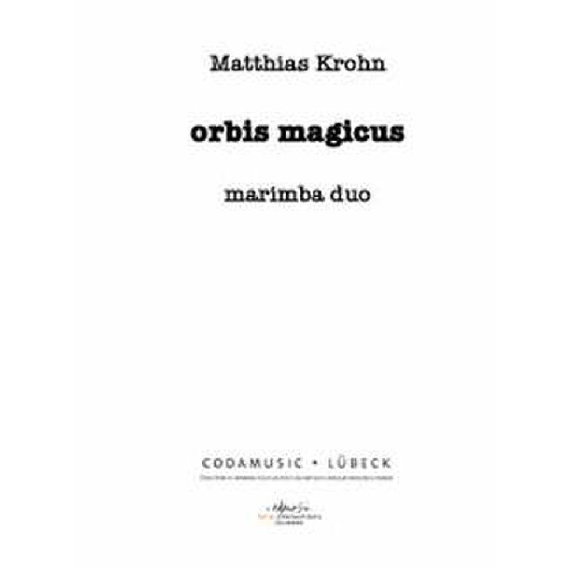 Titelbild für CODAMUSIC 40108 - ORBIS MAGICUS