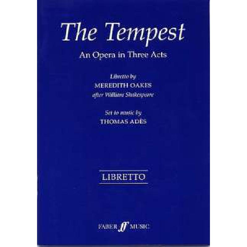 Titelbild für ISBN 0-571-52337-4 - THE TEMPEST (OPER IN 3 AKTEN)