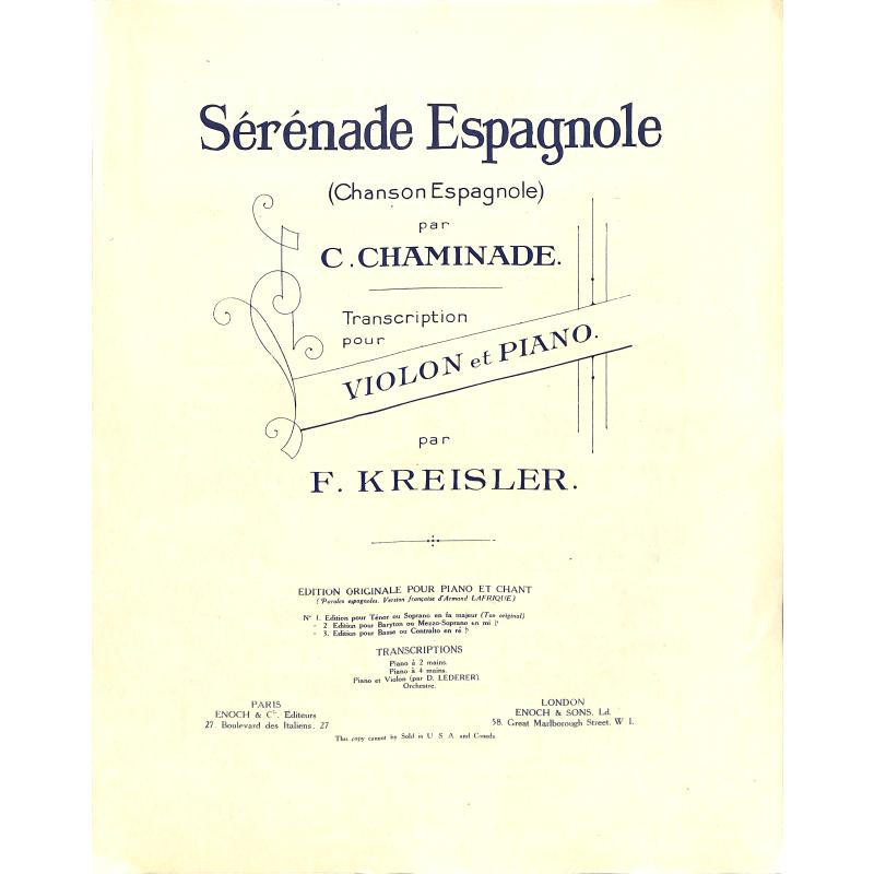 Titelbild für ENOCH 8397 - SERENADE ESPAGNOLE