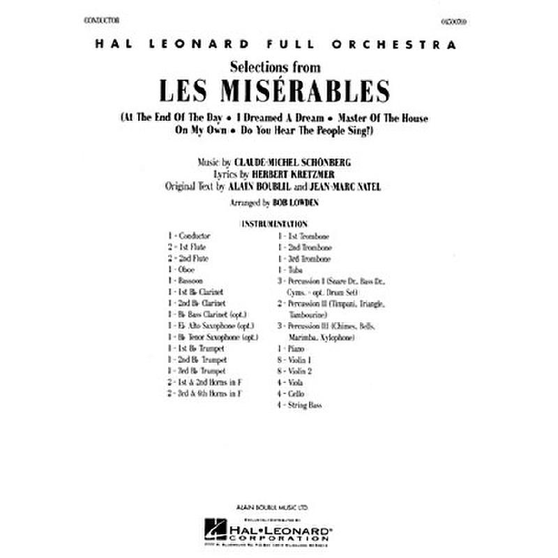 Titelbild für HL 4500768 - LES MISERABLES - SELECTIONS