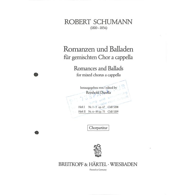 Titelbild für EBCHB 5209 - ROMANZEN UND BALLADEN OP 75