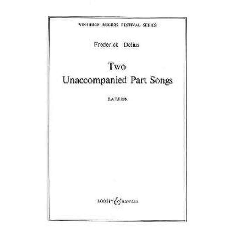 Titelbild für BH 5400101 - 2 UNACCOMPANIED PART SONGS