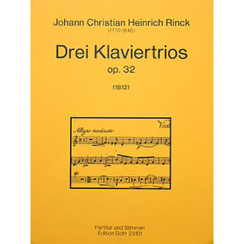 Titelbild für DOHR 23101 - 3 KLAVIERTRIOS OP 32 (1812)