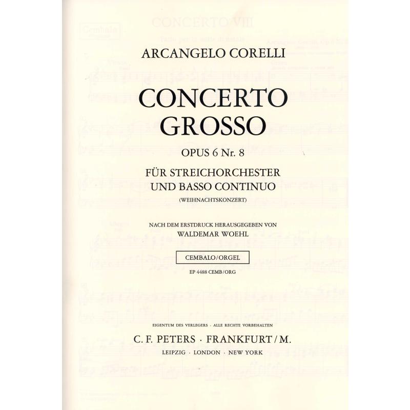 Titelbild für EP 4488-CEMB - CONCERTO GROSSO G-MOLL OP 6/8