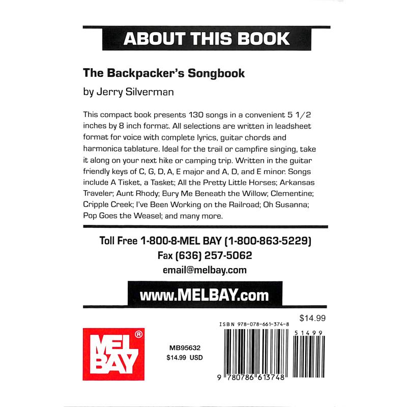 Notenbild für MB 95632 - THE BACKPACKER'S SONGBOOK