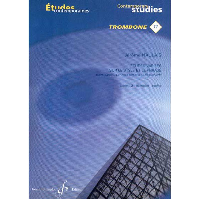Titelbild für BILL 6480 - 16 ETUDES - ETUDES VARIEES SUR LES STYLE ET LE PHRASE 3