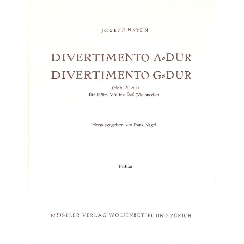Titelbild für M 14004 - DIVERTIMENTI A-DUR + G-DUR